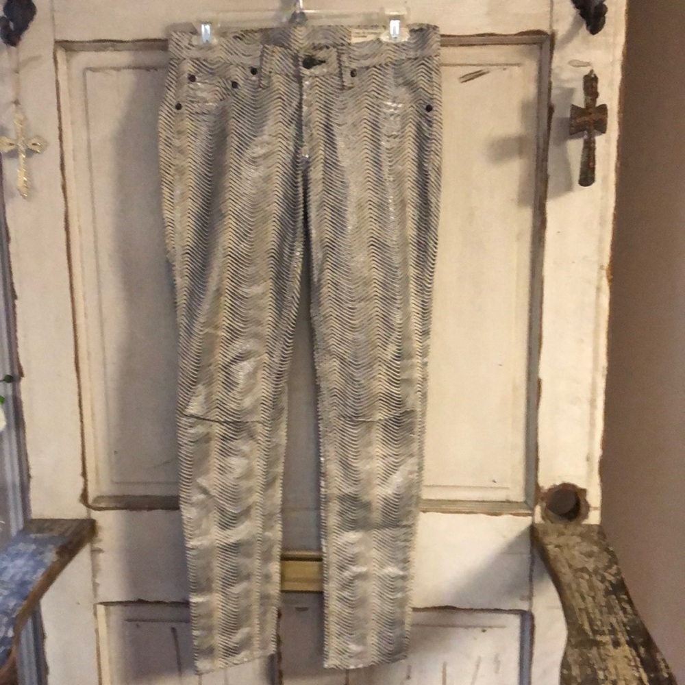 Rag and Bone for Intermix Metallic Jeans leggings skinny size 26